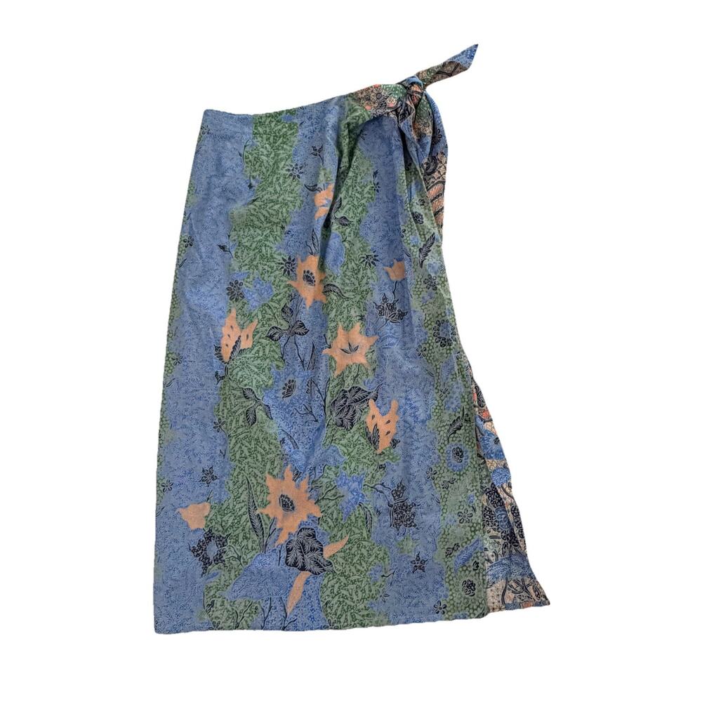 The J.Peterman Co. Hand Batik Beautiful Print Skirt Sz M